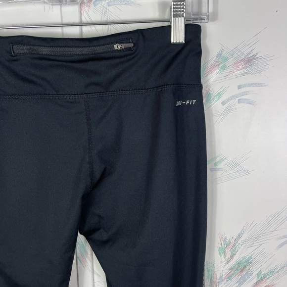 Nike Dri-Fit Womens Power Essential Running Crop Leggings Black Medium - Picture 7 of 12